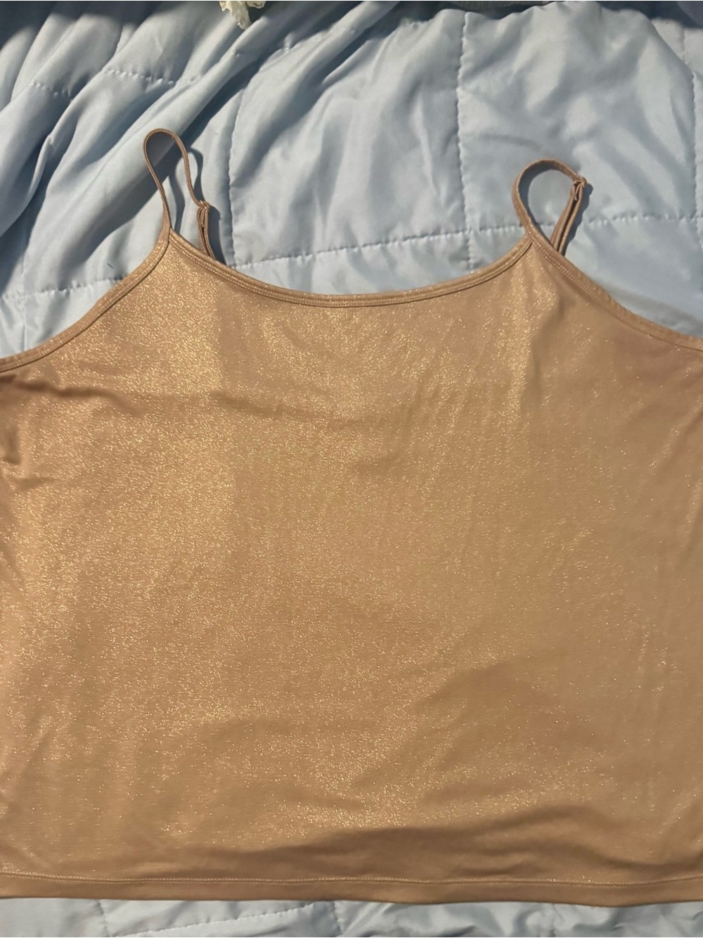 Lane Bryant Shimmery Nude Spaghetti Strap Cami size 22/24 EUC holiday/party wear